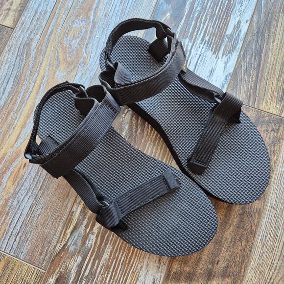 NWoB Teva Flatform 4.5 cm. Universal Sport Sandals Hook&Loop Black - Picture 5 of 11